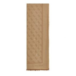 Szal Guess. Brązowe szaliki damskie Guess, z aplikacjami. Za 234.99 zł.