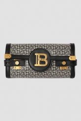 BALMAIN Czarno-biała torebka B-buzz Pouch 23-cuir Emb Pb. Białe torebki wieczorowe damskie Balmain, bez wzorów, ze skóry, bez dodatków. W wyprzedaży za 4,799.99 zł.