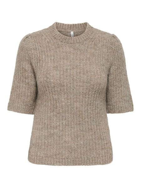 ONLY Sweter w kolorze beżowym rozmiar: M. Brązowe swetry klasyczne damskie Only, m, ze splotem, bez kołnierzyka. Za 91.95 zł.