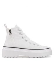 Converse Trampki Chuck Taylor All Star Lugged Lift Hi A03012C Biały. Białe trampki damskie Converse, bez wzorów, z materiału, bez zapięcia. Za 249.99 zł.