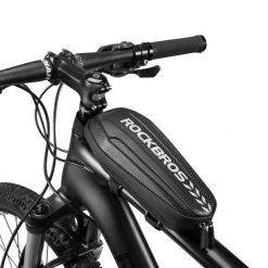 Torba rowerowa Rockbros na kierownicę lub ramę. Czarne torebki klasyczne damskie ROCKBROS, bez dodatków. Za 69.99 zł.