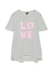 Vero Moda Koszulka "Simone" w kolorze białym rozmiar: L. Białe bluzki damskie Vero Moda, l, bez wzorów, z bawełny, bez kołnierzyka, bez ramiączek. Za 61.60 zł.