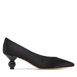 Półbuty Weekend Max Mara. Czarne półbuty damskie Weekend Max Mara, bez wzorów, bez obcasa, na obcasie, bez zapięcia. Za 1,179.00 zł.