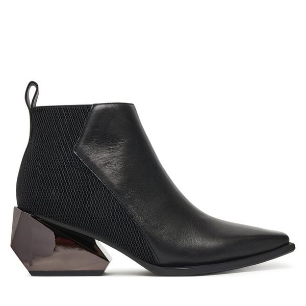 Botki United Nude. Czarne botki damskie United Nude, bez obcasa, na słupku, bez zapięcia. Za 939.99 zł.