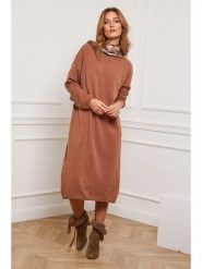 Joséfine Sukienka dzianinowa "Estudiente" w kolorze karmelowym rozmiar: M. Brązowe sukienki damskie Joséfine, bez wzorów, z dzianiny, bez ramiączek. Za 173.99 zł.