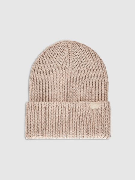 4F Czapka zimowa damska - beżowa Uniwersalny. Brązowe czapki damskie 4F, na zimę, bez wzorów, z materiału. Za 99.99 zł.