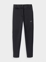 4F Spodnie narciarskie w kolorze czarnym rozmiar: L. Czarne spodnie dresowe damskie 4F, l, bez wzorów, z polaru, narciarskie. Za 178.79 zł.