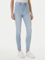 Calvin Klein Jeans Jeansy LV047F701G Błękitny Skinny Fit. Niebieskie jeansy damskie Calvin Klein Jeans, bez wzorów, z bawełny. Za 409.99 zł.