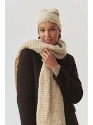 TATUUM Szal "Sapina" w kolorze szarobrązowym z dodatkiem wełny - 190 x 37 cm rozmiar: onesize. Brązowe szaliki damskie TATUUM, bez wzorów, z materiału. Za 178.79 zł.