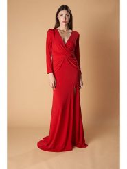 Ceylan Sukienka w kolorze czerwonym rozmiar: S. Czerwone sukienki damskie Ceylan, bez wzorów, bez ramiączek. Za 461.21 zł.