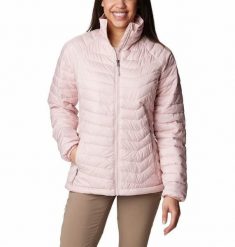 COLUMBIA Kurtka damska Powder Lite Jacket dusty pink-M. Czerwone kurtki damskie Columbia, na jesień, m, bez wzorów, z materiału, bez kaptura. Za 209.90 zł.