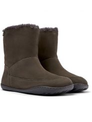 Camper Skórzane botki zimowe w kolorze antracytowym rozmiar: 38. Czarne botki damskie Camper, na zimę, z materiału, eleganckie, bez obcasa, bez zapięcia. Za 384.71 zł.