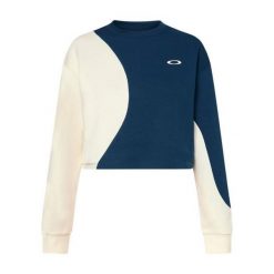 Oakley Bluza Pursuit Cruise Crop Foa500625-Bat. Niebieskie bluzy damskie Oakley, bez wzorów, bez kaptura. Za 211.99 zł.