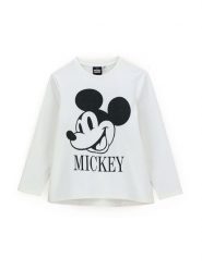 Original Marines Bluzka MICKEY MOUSE DCAV3521F Biały Regular Fit. Białe bluzki i koszule dziewczęce Original Marines, bez wzorów, z bawełny, bez kołnierzyka, bez ramiączek. Za 59.99 zł.