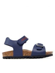 Geox Sandały J Ghita B. B J028LB 00054 C0735 M Granatowy. Niebieskie sandały chłopięce Geox, ze skóry, bez zapięcia. Za 129.99 zł.