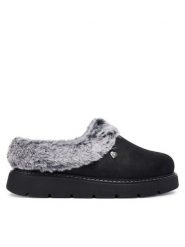 Skechers Kapcie Keepsakes Lite 114762/BBK Czarny. Czarne kapcie damskie Skechers, ze skóry. Za 199.99 zł.