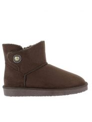 Blackfield Botki zimowe "Cayuga" w kolorze ciemnobrązowym rozmiar: 36. Brązowe botki damskie Blackfield, na zimę, z materiału, z okrągłym noskiem, bez obcasa, na platformie, bez zapięcia. Za 130.99 zł.