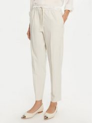 Marella Spodnie materiałowe Cammino 2423136045 Écru Regular Fit. Spodnie materiałowe damskie Marella, bez wzorów, z materiału. Za 409.99 zł.
