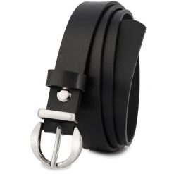Pasek skórzany BELTIMORE r.90-105 cm O20 czarny. Czarne paski damskie bez wzorów. Za 49.99 zł.