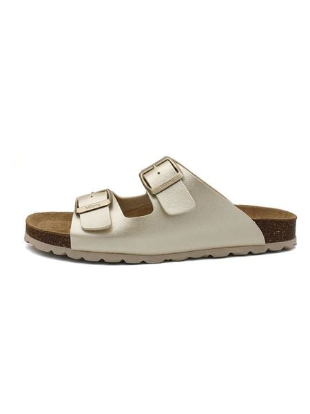 Billowy Klapki w kolorze złotym rozmiar: 42. Żółte klapki damskie Billowy, bez wzorów, z otwartym noskiem, bez obcasa, bez zapięcia. Za 74.28 zł.