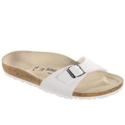 Klapki damskie Birkenstock 040793. Czarne klapki damskie Birkenstock, bez wzorów, z materiału, bez obcasa, bez zapięcia. Za 298.15 zł.
