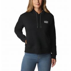 Bluza trekkingowa z kapturem Damska Columbia Lodge Hoodie. Czarne bluzy damskie Columbia, m, bez wzorów, z kapturem. Za 161.99 zł.