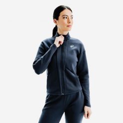 Bluza tenisowa termiczna damska TPA TH. Niebieskie bluzy damskie KUIKMA, m, bez wzorów, z materiału, bez kaptura. Za 119.99 zł.