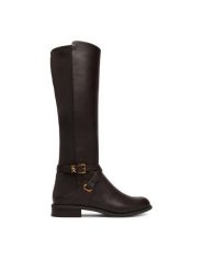 MICHAEL Michael Kors Kozaki 40F6RCFB5L Brązowy. Brązowe kozaki damskie MICHAEL Michael Kors, ze skóry, bez obcasa, na płaskiej podeszwie, bez zapięcia. Za 1,239.00 zł.