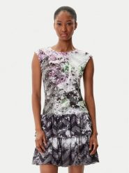 Desigual Sukienka codzienna Grey Lacroix 25WWVK07 Kolorowy Regular Fit. Szare sukienki damskie Desigual, bez wzorów, z syntetyku, bez ramiączek. Za 439.99 zł.