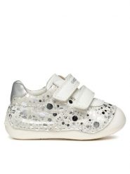 Geox Sneakersy B Tutim B9440B 007BC C0007 Biały. Białe trampki dziewczęce Geox, bez wzorów, ze skóry, bez zapięcia. Za 149.99 zł.