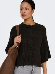 JDY Kardigan w kolorze brązowym rozmiar: XS. Brązowe kardigany damskie JDY, xs, bez wzorów, prążkowane. Za 70.24 zł.