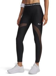 Under Armour Legginsy sportowe "HeatGear Mesh" w kolorze czarnym rozmiar: XS. Czarne legginsy damskie Under Armour, xs, bez wzorów, z materiału, outdoorowe. Za 96.45 zł.