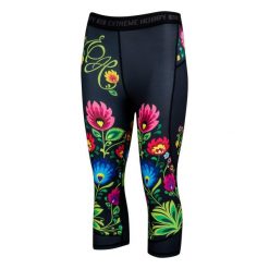 Legginsy sportowe damskie EXTREME HOBBY FOLK 3/4. Czarne legginsy damskie EXTREME HOBBY, l, bez wzorów, z elastanu. Za 179.00 zł.