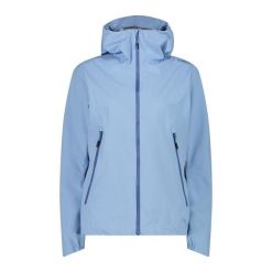 Damska wodoodporna kurtka z kapturem CMP. Niebieskie kurtki damskie CMP, bez wzorów, z kapturem. Za 418.40 zł.