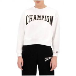 Bluza sportowa damska Champion Collegiate Logo Blend Cropped. Białe bluzy damskie Champion, s, bez wzorów, bez kaptura. Za 231.00 zł.