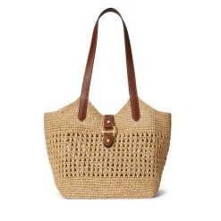 Torebka LAUREN RALPH LAUREN. Brązowe shopper bag Lauren Ralph Lauren, bez dodatków. Za 1,799.00 zł.