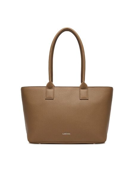 Lasocki Torebka C-LSK-X-005-08 Beżowy. Brązowe shopper bag Lasocki, z materiału, bez dodatków. Za 189.99 zł.