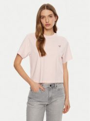 Guess Jeans T-Shirt W4YI05 K8HM0 Różowy Regular Fit. Czerwone t-shirty damskie Guess Jeans, m, z aplikacjami, z bawełny, bez kołnierzyka. Za 79.99 zł.