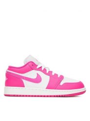 Nike Sneakersy Air Jordan 1 Low Se (GS) FV8486 600 Biały. Białe obuwie sportowe damskie Nike, ze skóry, bez zapięcia. Za 389.99 zł.