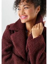 Aniston Płaszcz pluszowy w kolorze bordowym rozmiar: 52. Czerwone płaszcze damskie Aniston, bez wzorów, bez kaptura. Za 108.49 zł.
