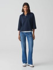 OPUS Bluza "Gonut" w kolorze granatowym rozmiar: 40. Niebieskie bluzy damskie Opus, bez wzorów, bez kaptura. Za 143.99 zł.