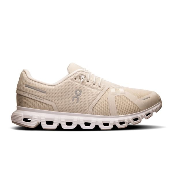 ON Cloud 6 W Pearl | White Sneakersy damskie. Brązowe obuwie sportowe damskie On, bez zapięcia. Za 549.99 zł.