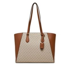 Torebka MICHAEL Michael Kors. Brązowe shopper bag MICHAEL Michael Kors, bez wzorów, bez dodatków. Za 1,019.00 zł.