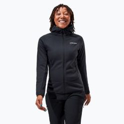 Bluza polarowa damska Berghaus Heuberg Hoody. Czarne bluzy damskie Berghaus, bez wzorów, z polaru, bez kaptura. Za 399.99 zł.