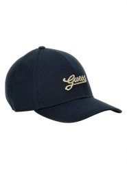 Guess Czapka w kolorze granatowym rozmiar: onesize. Niebieskie czapki z daszkiem damskie Guess, z aplikacjami, z bawełny. Za 119.95 zł.