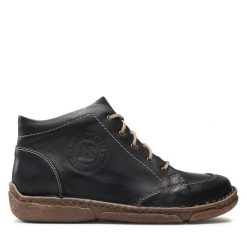 Botki Josef Seibel. Czarne botki damskie Josef Seibel, bez obcasa, na płaskiej podeszwie, bez zapięcia. Za 389.99 zł.