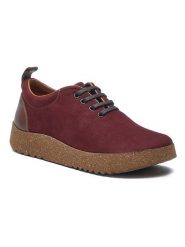 Comfortfusse Skórzane półbuty w kolorze burgundowym rozmiar: 44. Brązowe półbuty damskie Comfortfüße, bez wzorów, ze skóry, bez obcasa, bez zapięcia. Za 289.95 zł.