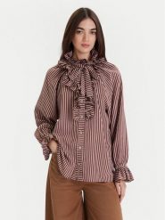 ViCOLO Koszula TF0287 Brązowy Regular Fit. Brązowe koszule damskie ViCOLO, m, bez wzorów, z wiskozy, bez kołnierzyka, bez ramiączek. Za 539.99 zł.