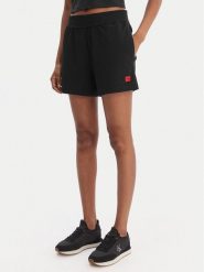 HUGO Szorty sportowe Signature 50556815 Czarny Regular Fit. Czarne spodenki sportowe damskie Hugo, l, bez wzorów, z bawełny. Za 209.99 zł.