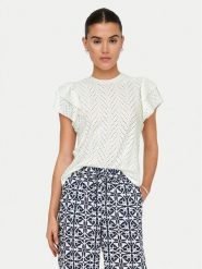 JDY Bluzka Carla 15351452 Biały Regular Fit. Białe bluzki damskie JDY, s, bez wzorów, z syntetyku, bez kołnierzyka, bez ramiączek. Za 89.99 zł.